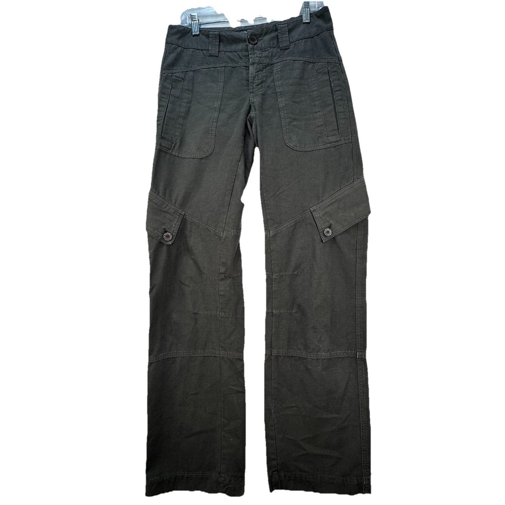 Billy Blues Womens Size 2 Gray/Green Ripstop Cargo Pants Pockets Made in USA